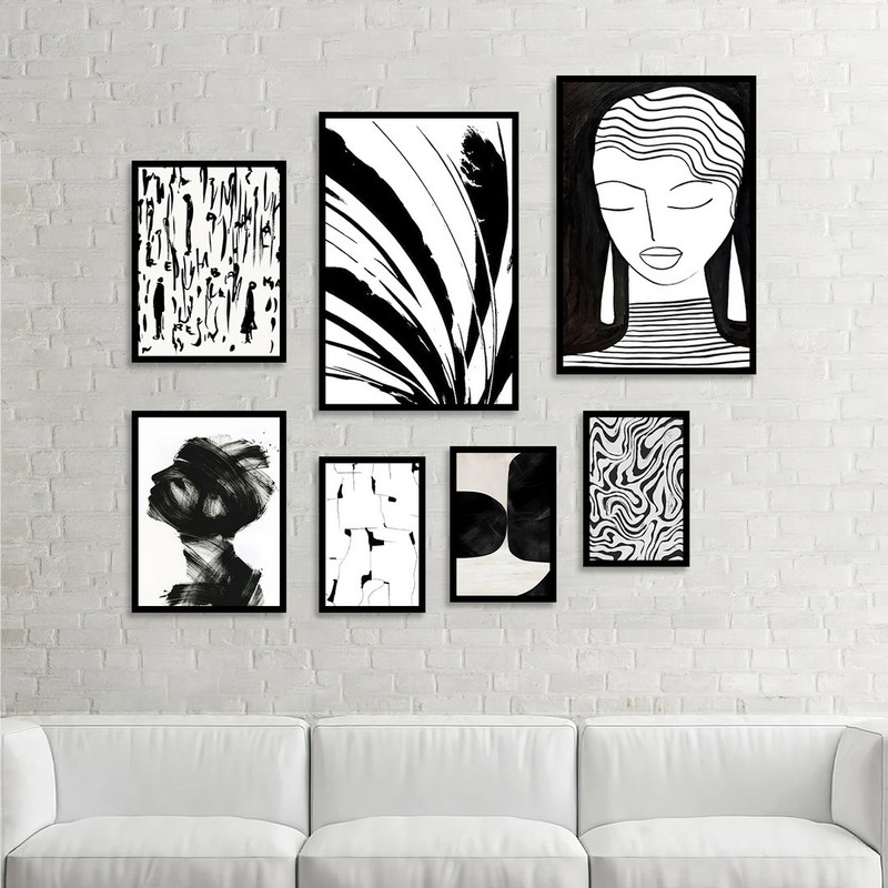 تابلو بکلیت مدل طرح نقاشی مدرن B-1116 مجموعه 7 عددی