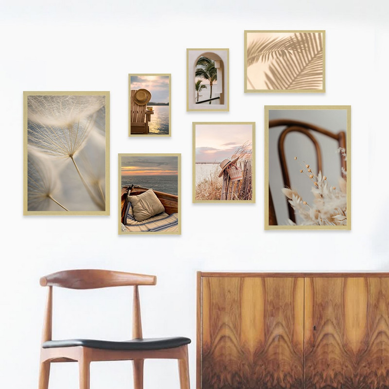 تابلو بکلیت مدل طرح قاصدک و قایق BE-1078 مجموعه 7 عددی