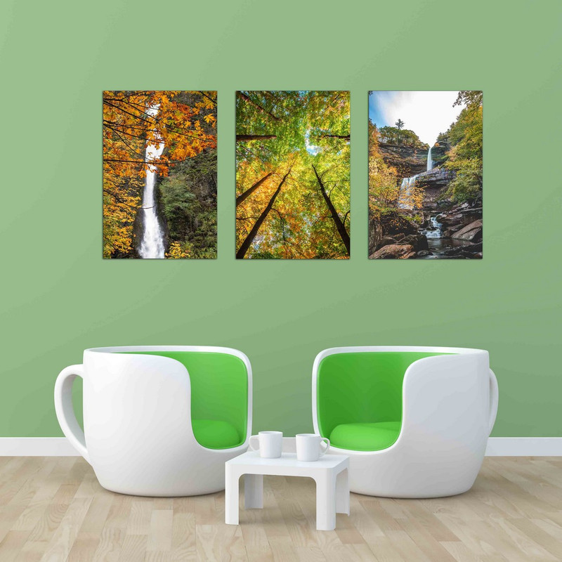 تابلو شاسی بکلیت طرح منظره جنگل مدل SH-549 مجموعه 3 عددی