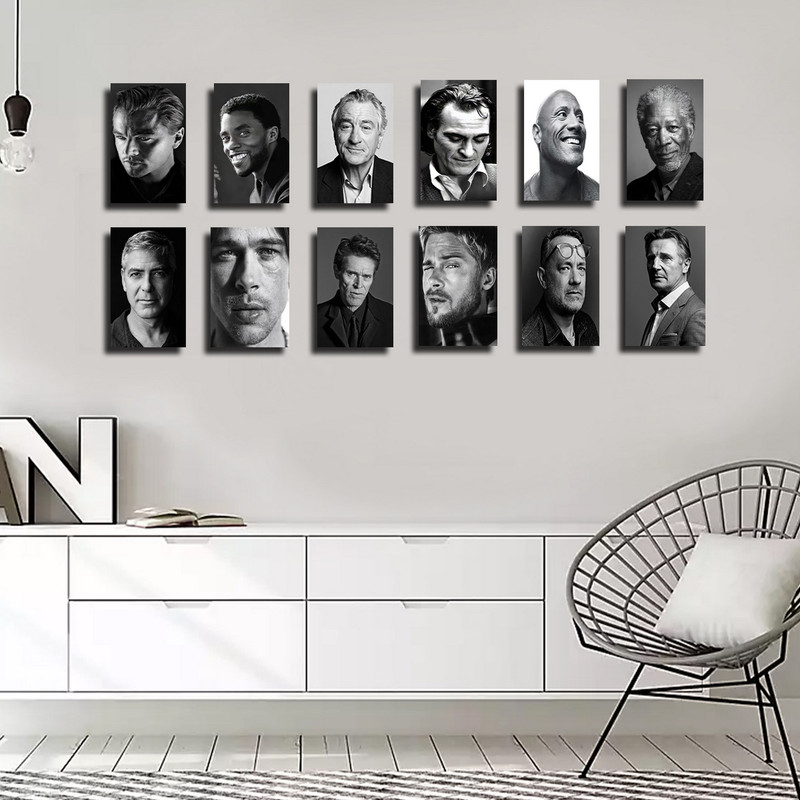 تابلو شاسی بکلیت طرح مشاهیر سینمای جهان مدل SH-1708 مجموعه 12 عددی