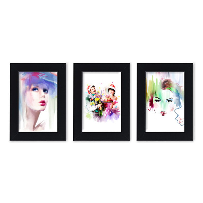 تابلو گروه تولیدی بکلیت مدل A001 طرح چهره مجموعه 3 عددی