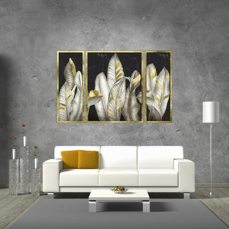 تابلو بکلیت طرح برگ مدل T-458 مجموعه 3 عددی