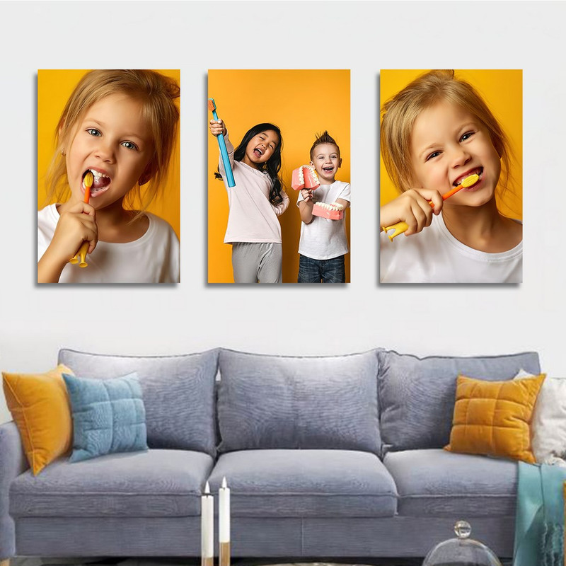 تابلو شاسی بکلیت طرح دندانپزشکی و سلامت دهان و دندان مدل SH-1335 مجحموعه 3 عددی