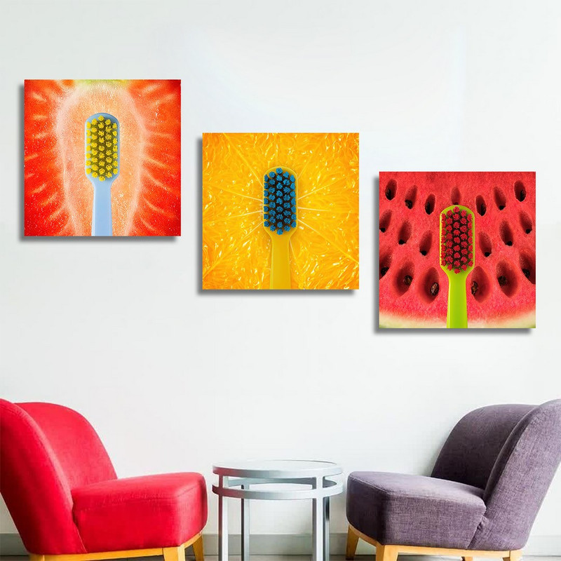 تابلو شاسی بکلیت طرح دندانپزشکی و سلامت دهان و دندان مدل SH-1334 مجموعه 3 عددی