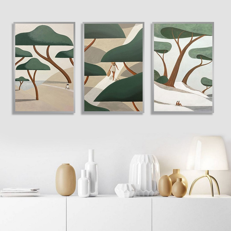 تابلو بکلیت طرح نقاشی دکوری مدرن مدل SI-1439 مجموعه 3 عددی