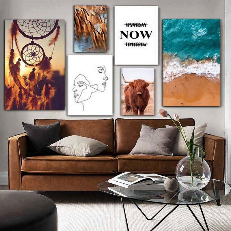 تابلو شاسی بکلیت طرح مدرن ساحل آرامش و دریم کچر مدل SH-408 مجموعه 6 عددی