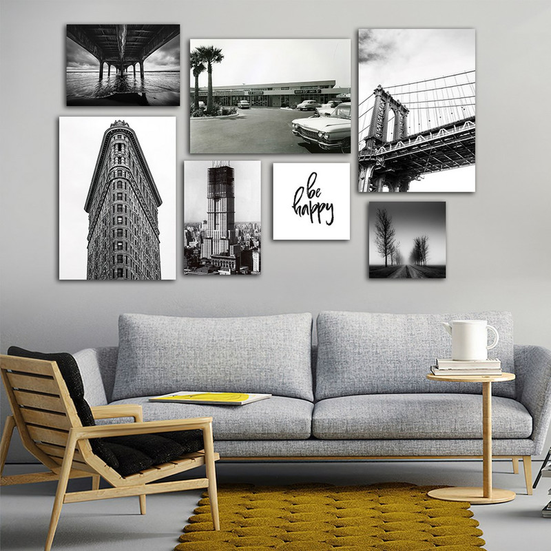 تابلو شاسی بکلیت طرح اداری و شهر نیویورک مدل SH-876 مجموعه 7 عددی