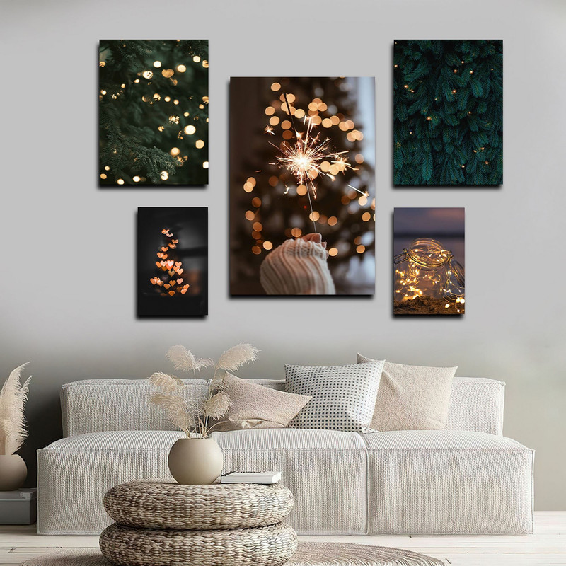 تابلو شاسی بکلیت طرح مدرن فشفشه و ریسه مدل SH-1660 مجموعه 5 عددی