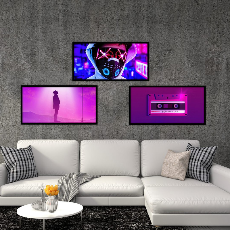 تابلو بکلیت طرح دی جی فانتزی و نوار کاست مدل B-550مجموعه 3 عددی