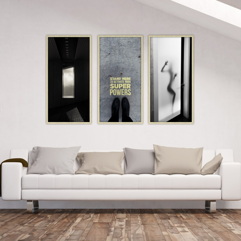 تابلو بکلیت طرح دکوراتیو فانتزی و مدرن مدل BE-533 مجموعه 3 عددی