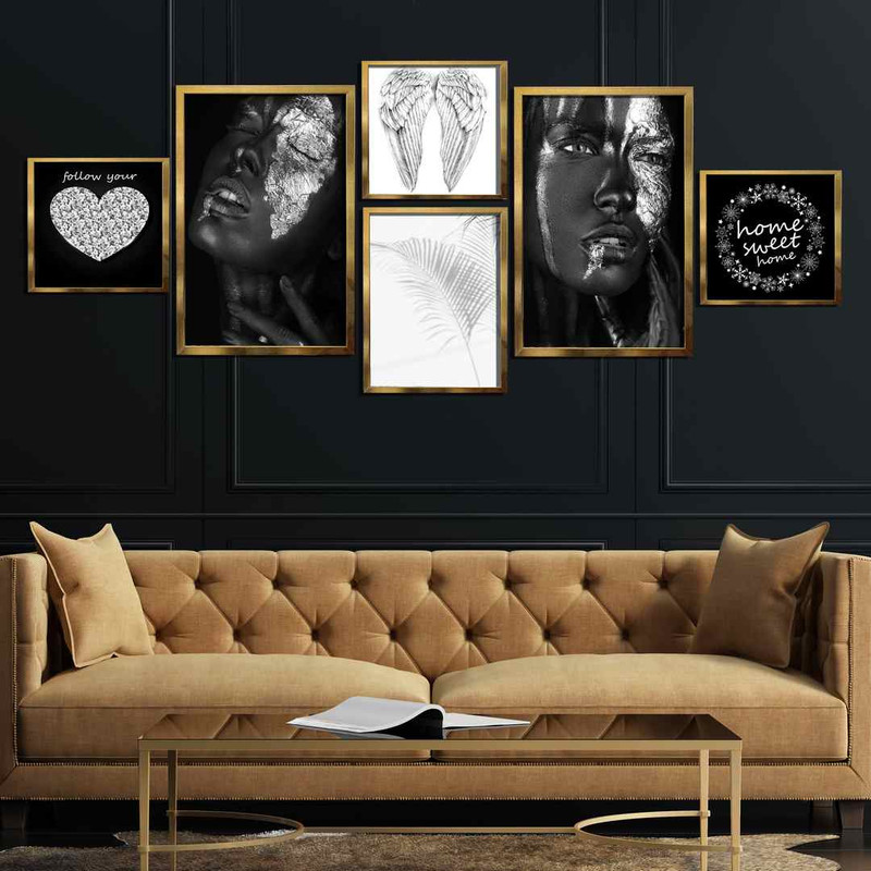 تابلو بکلیت مدل هیچ جا خانه آدم نمیشه کد T-388 مجموعه 6 عددی