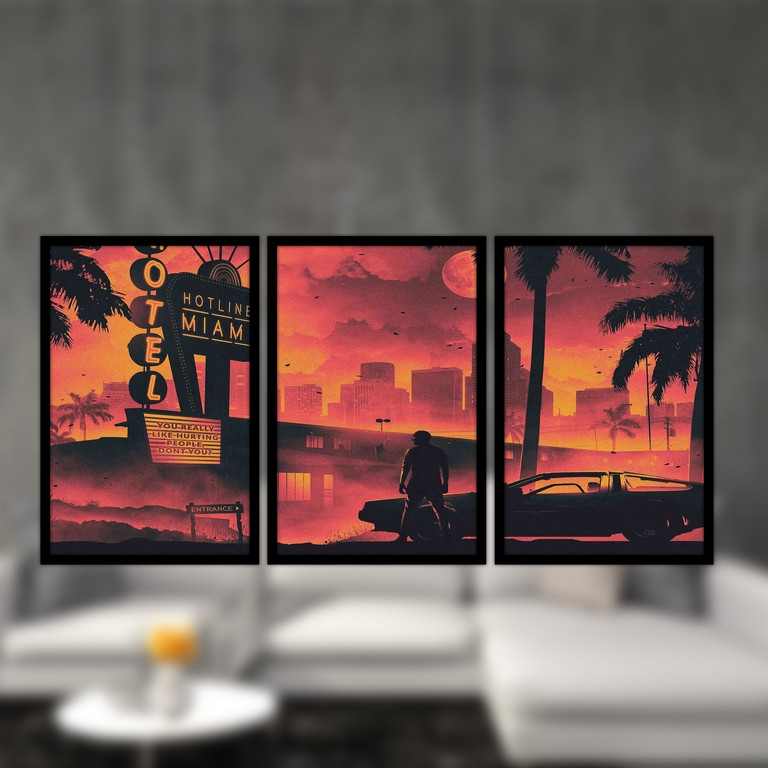 تابلو بکلیت طرح منظره غروب آفتاب مدل B-S4738