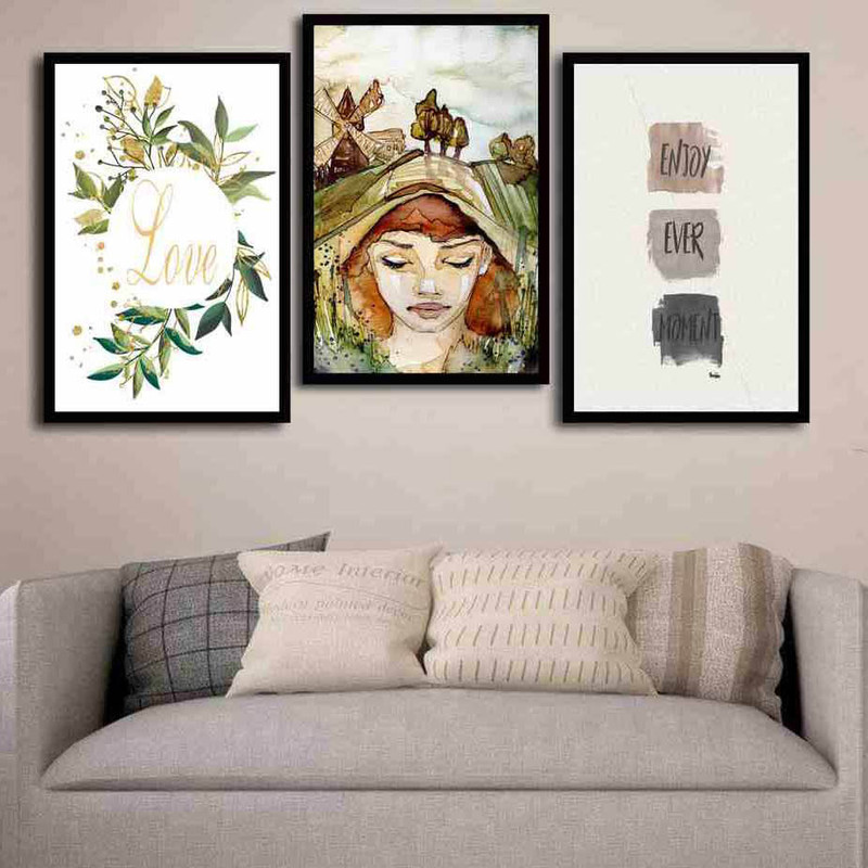 تابلو بکلیت طرح عشق و زندگی مدرن مدل B-250 مجموعه 3 عددی