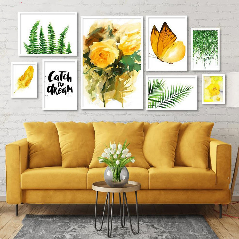 تابلو بکلیت طرح دکوراتیو زندگی و طبیعت مدل W-390 مجموعه 7 عددی