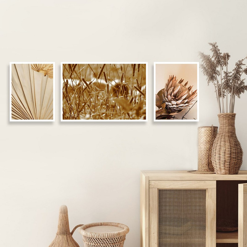 تابلو بکلیت مدل طرح گل نی W-1010  مجموعه 3 عددی