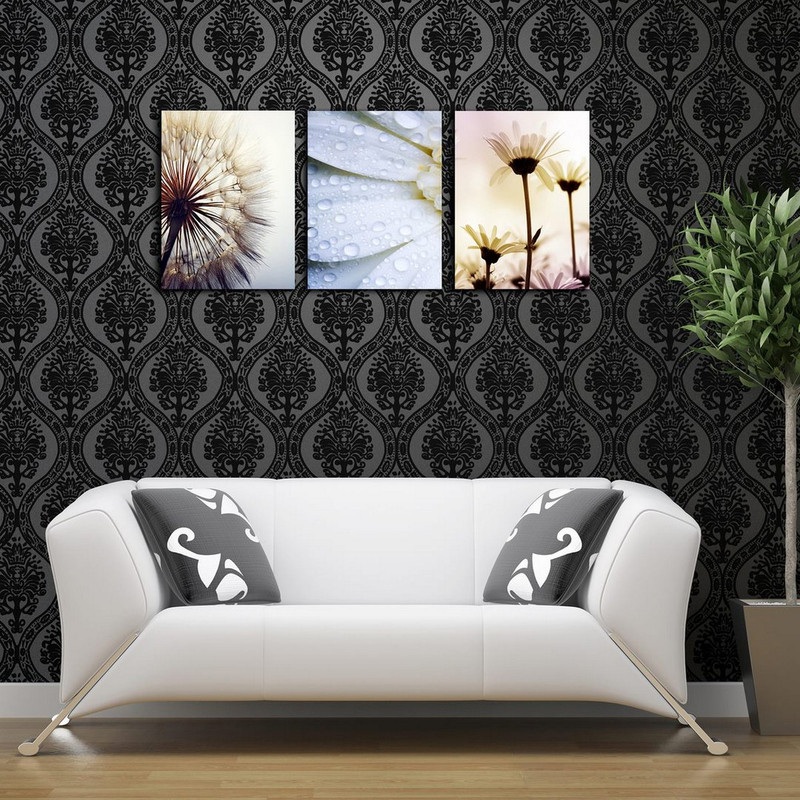 تابلو شاسی بکلیت طرح گل و قاصدک مدل SH-166 مجموعه 3 عددی