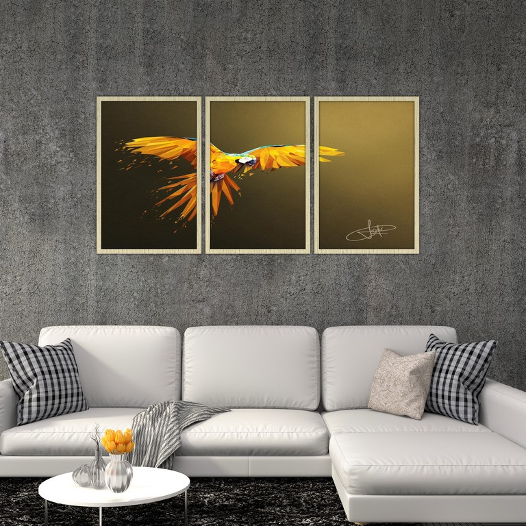 تابلو بکلیت طرح نقاشی طوطی مدل S4813