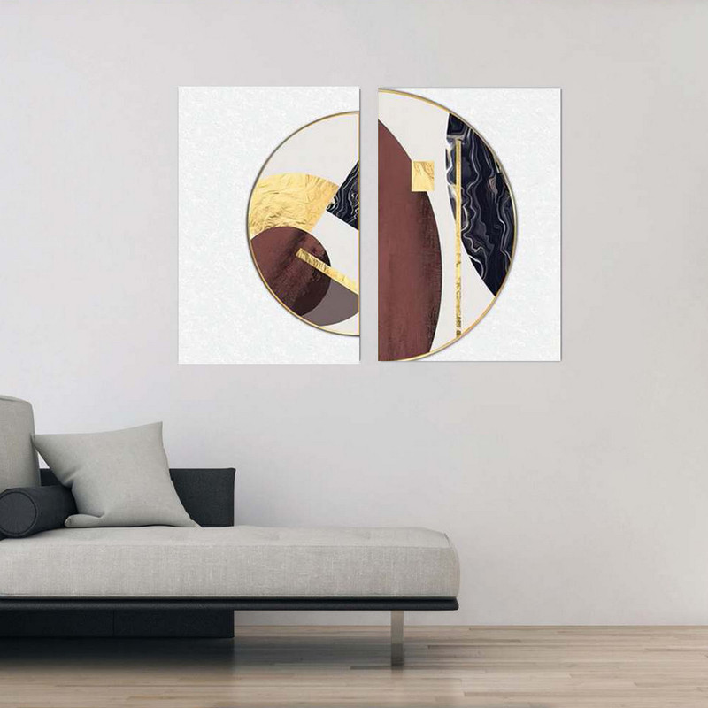 تابلو شاسی بکلیت طرح مدرن نیم دایره مدل SH-1851 مجموعه 2 عددی