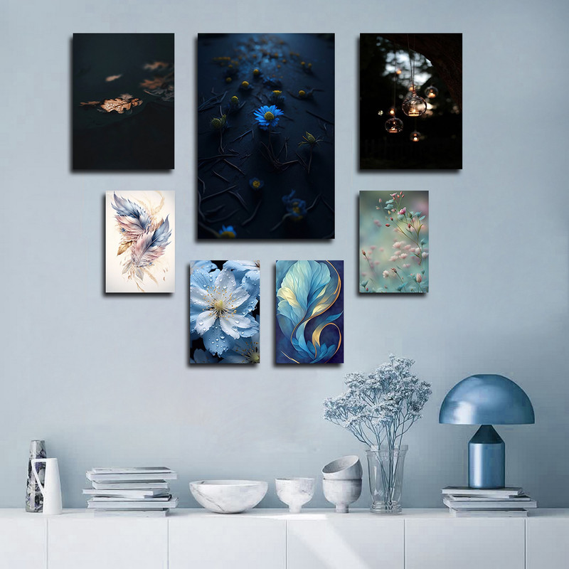 تابلو شاسی بکلیت طرح مدرن پر و طبیعت مدل SH-1674 مجموعه 7 عددی