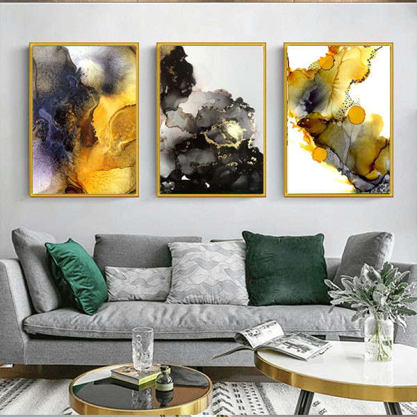 تابلو بکلیت طرح نقاشی مدل دکوراتیو T-300 مجموعه 3 عددی