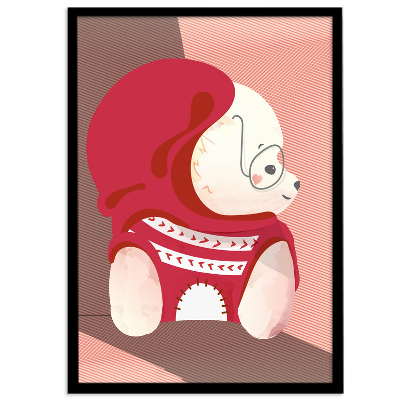 تابلو اتاق کودک و نوزاد بکلیت طرح خرسی مدل B-248