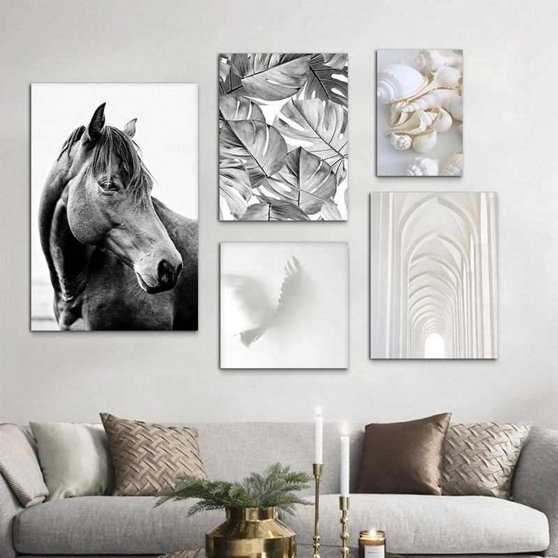 تابلو شاسی بکلیت طرح دکوراتیو اداری و طبیعت مدل SH-1107 مجموعه 5 عددی