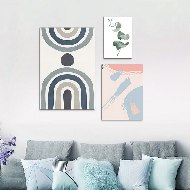 تابلو شاسی بکلیت طرح نقاشی مینیمال مدل SH-1099 مجموعه 3 عددی