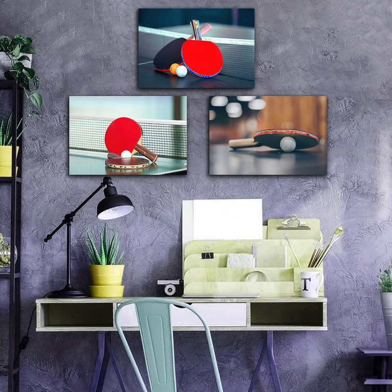 تابلو شاسی بکلیت طرح ورزشی پینگ پنگ مدل SH-926 مجموعه 3 عددی