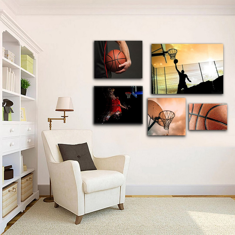 تابلو شاسی بکلیت طرح ورزشی بسکتبال مدل SH-839 مجموعه 5 عددی