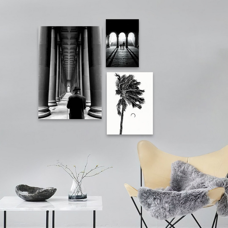 تابلو شاسی بکلیت طرح معماری تاریخی و درخت نخل مدل SH-784 مجموعه 3 عددی