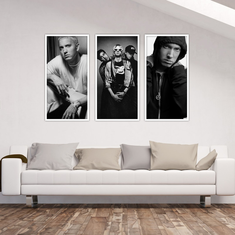 تابلو بکلیت طرح خواننده رپ امینم مدل B-526 مجموعه 3 عددی