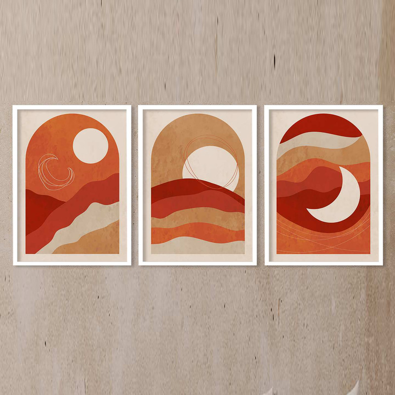تابلو بکلیت طرح مینیمال آرت مدل B-10 مجموعه 3 عددی