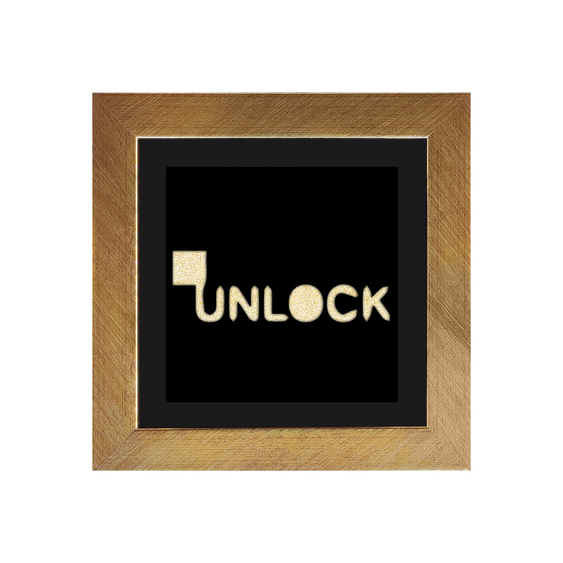تابلو بکلیت طرح دکوری  UNLOCK مدل T-12