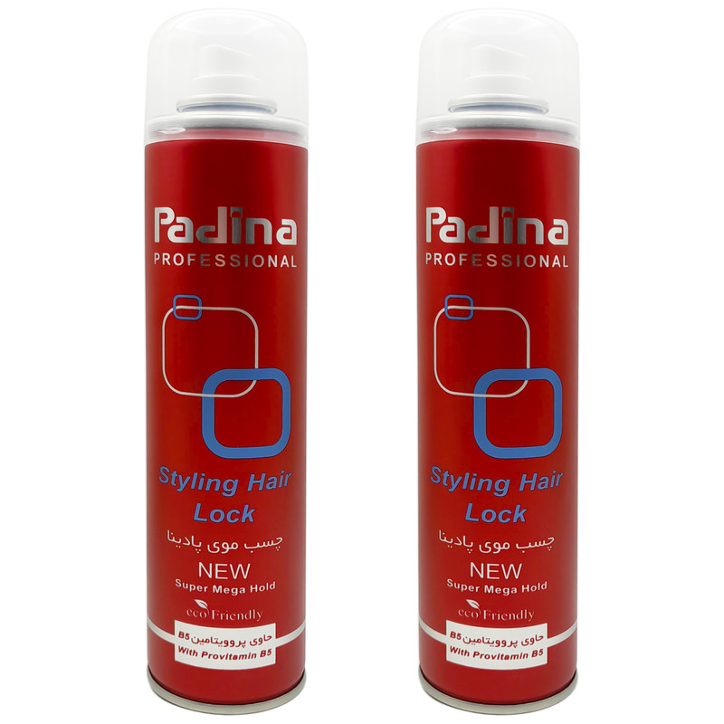 چسب مو پادینا مدل Super Mega Hold حجم 250 میلی لیتر مجموعه 2 عددی