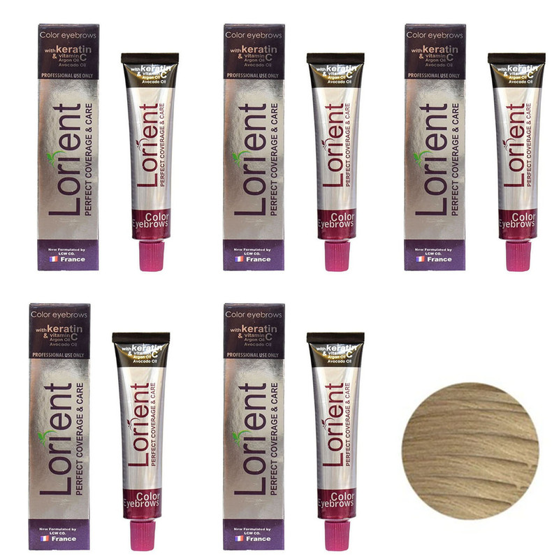 رنگ ابرو لورینت شماره 777 حجم 15 میلی لیتر رنگ بلوند کالبو بسته 5 عددی