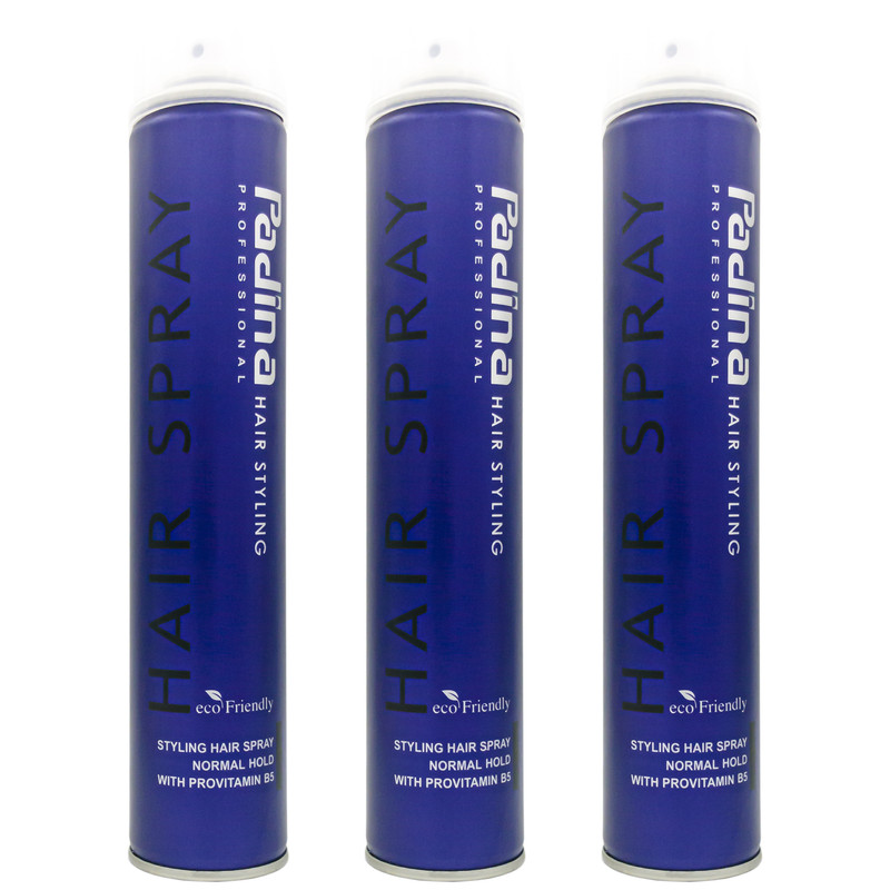 اسپری حالت دهنده مو پادینا مدل Normal Hold حجم 500 میلی لیتر مجموعه 3 عددی