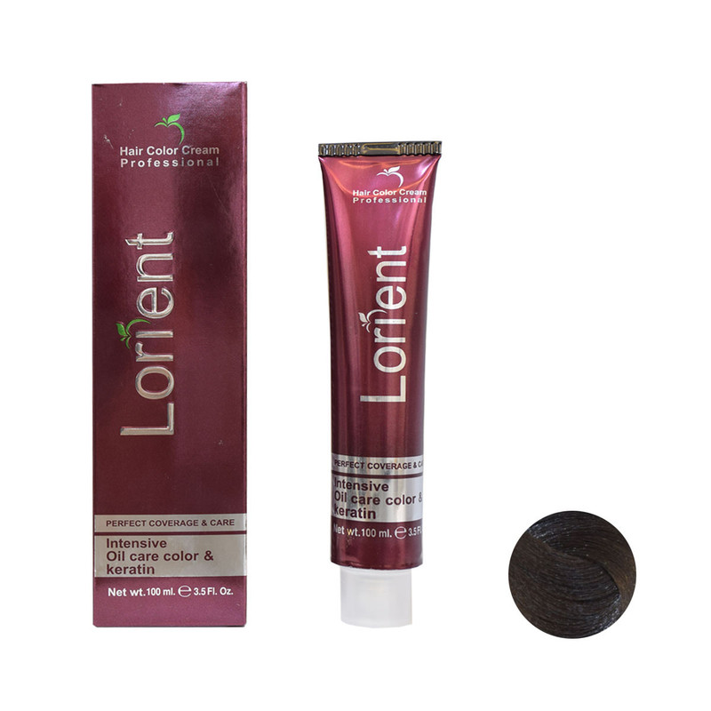 رنگ مو لورینت شماره C3 حجم 100 میلی لیتر رنگ قهوه ای دودی متوسط