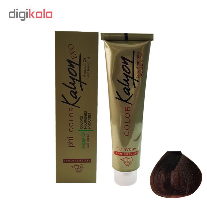 رنگ مو کالیون سری طبیعی شماره N4حجم 125 میلی لیتر رنگ قهوه ای روشن