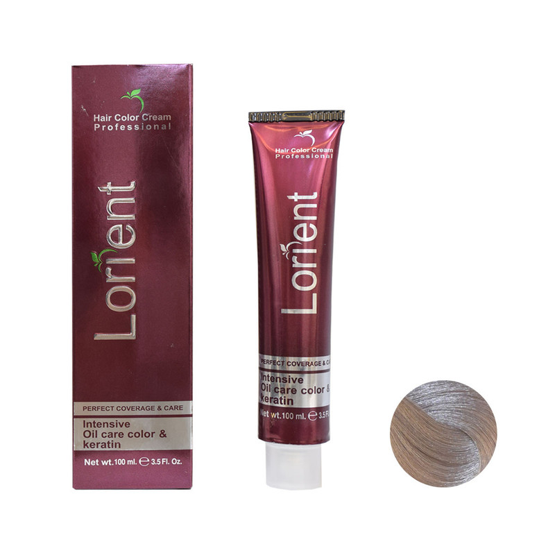 رنگ مو لورینت شماره A8 حجم 100 میلی لیتر رنگ بلوند خاکستری خیلی روشن 