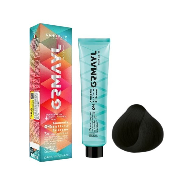 رنگ مو گرمایل شماره 1.1 مدل 2024 حجم 120 میلی لیتر رنگ مشکی پرکلاغی