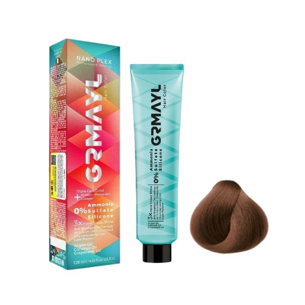 رنگ مو گرمایل شماره 7.0 مدل 2024 حجم 120 میلی لیتر رنگ بلوند ساده