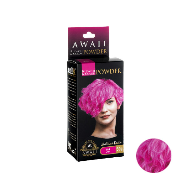 پودر دکلره آوایی مدل کراتین وزن 50 گرم رنگ صورتی