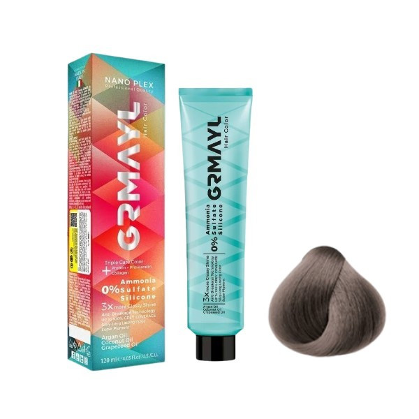 رنگ مو گرمایل شماره 7.17 حجم 120 میلی لیتر رنگ بلوند شنی ماسه ای متوسط