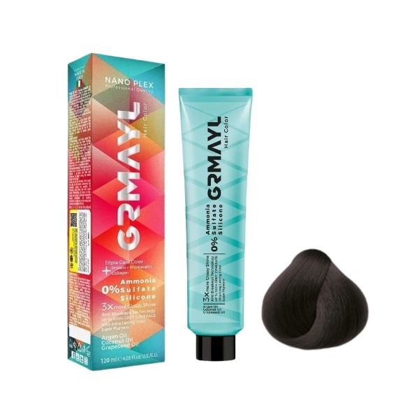 رنگ مو گرمایل شماره 5.1 مدل 2024 حجم 120 میلی لیتر رنگ قهوه ای دودی خاکستری روشن