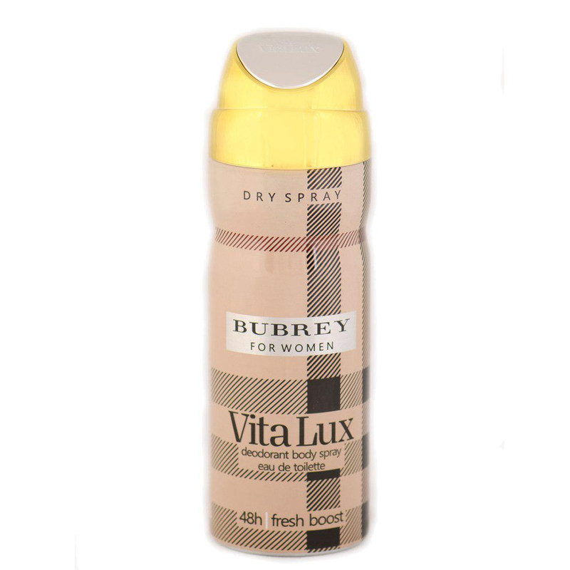 اسپری بدن زنانه ویتالوکس مدل Burrbry londen حجم 200 میلی لیتر