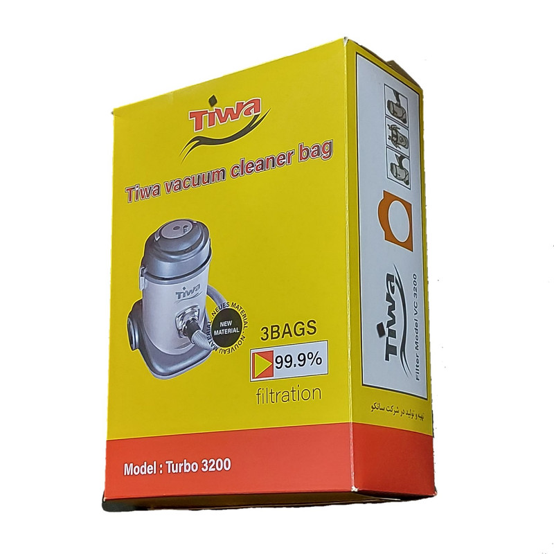 پاکت جاروبرقی مدل Tiwa بسته سه عددی مناسب جاروبرقی سطلی