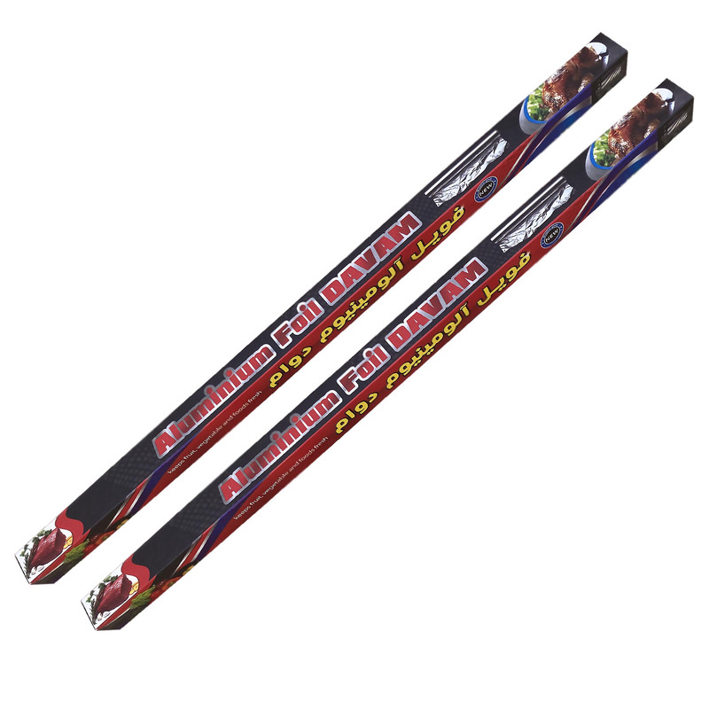 فویل آلومینیوم دوام مدل ضخیم 55 دو رول 1 متری