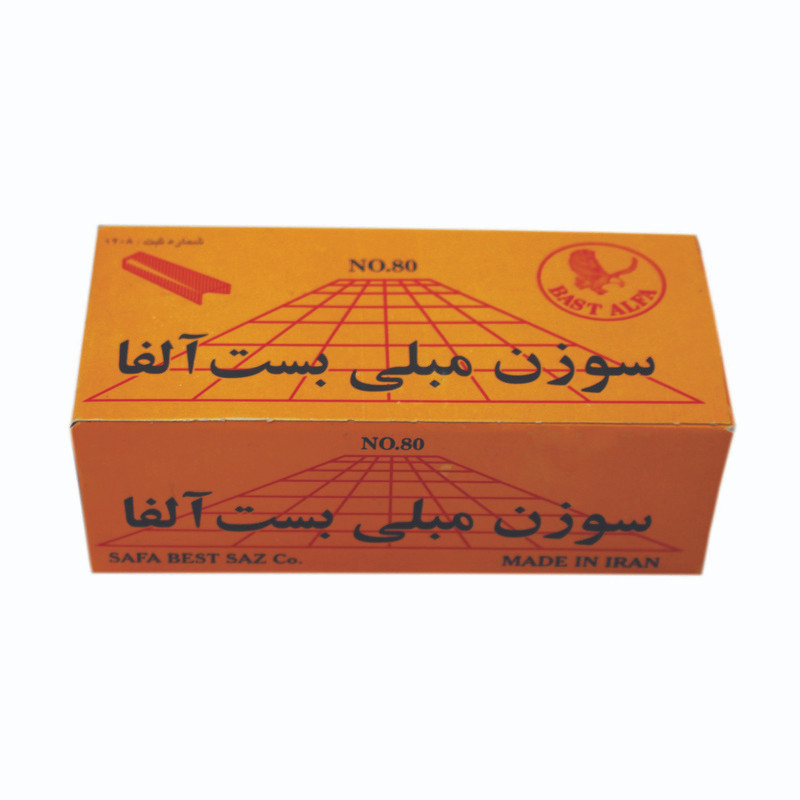 سوزن منگنه مبلی بست آلفا مدل سایز 80.14 بسته 3000 عددی