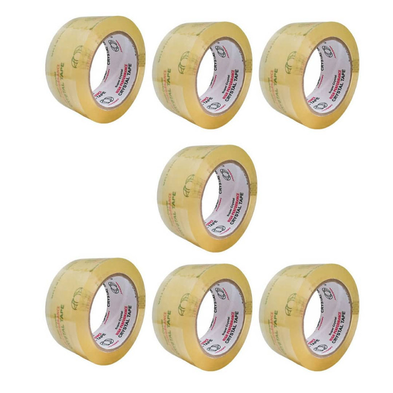 چسب پهن جانسون مدل کریستال 90 یارد کد YNAB عرض 5 سانتیمتر بسته 7 عددی