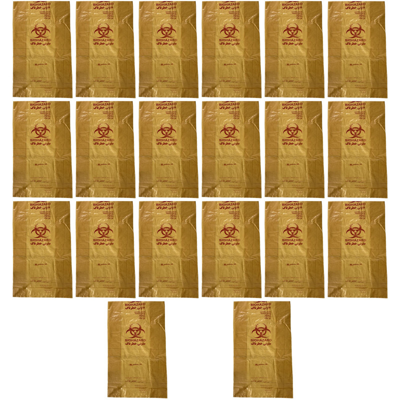 کیسه زباله مدل بیمارستانی چاپدار عفونی 90.70 بسته 20 عددی